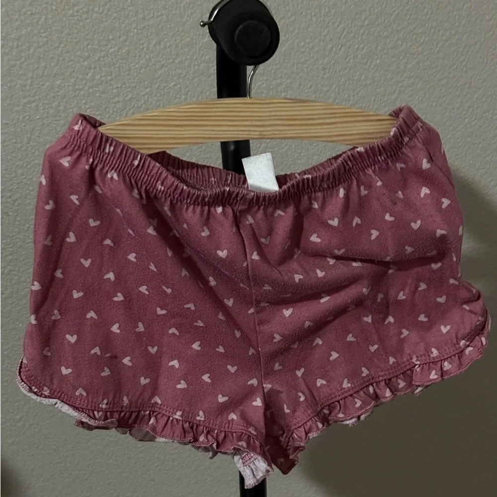 Carter's Maroon Pajama Shorts with Heart Design